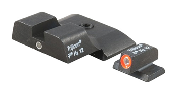 94926 Trijicon 600722 HD Night Sight Set 3-Dot Tritium Green with Orange Outline Front