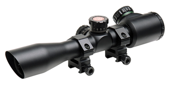 94959 Truglo TG8504TL Tru-Brite 4x 32mm Obj 22.5 ft @ 100 yds FOV 1" Tube Black Illumi