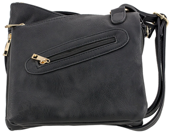 Bulldog Cases 95842 Bulldog BDP030 Cross Body Purse w/Holster Black Leather for Small Autos & Revolv
