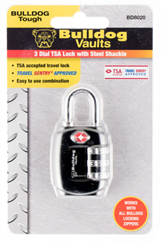 Bulldog Cases 95854 BD8020 BULLDOG TSA LOCK W/STEEL SHACKLE