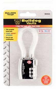 Bulldog Cases 95856 BD8022 BULLDOG TSA LOCK W/STEEL CABLE