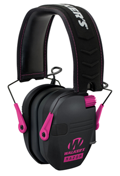 Gsm Outdoors 9587 GWP-RSEM-PNK WALKER'S RAZOR SLM ELEC MUFF BLK/PNK