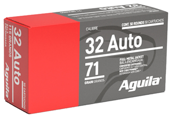 96083 Aguila 1E322110 Pistol  32 Auto 71 gr Full Metal Jacket (FMJ) 50 Bx/ 20 Cs