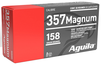 96086 Aguila 1E572823 Pistol  357 Mag 158 gr Semi-Jacketed Soft Point (SJSP) 50 Bx/ 20