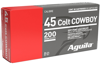 96106 Aguila 1E454319 Cowboy Action  45 Colt (LC) 200 gr Soft  Point (SP) 50 Bx/10 Cs