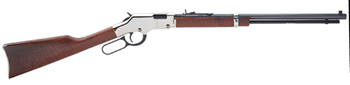 Henry Repeating Arms SILVER BOY Henry H004SV Silver Boy Lever 17 HMR 20.0" 12+1  Walnut Stk  Silver Receiver