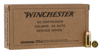 Winchester Ammu 96860 Winchester Ammo SG45W USA Service Grade 45 ACP 230 gr Full Metal Jacket (FMJ) 50