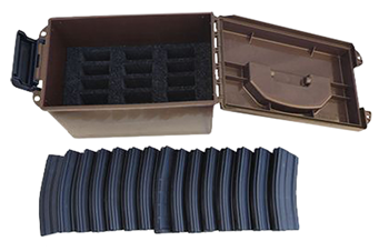 Mtm Molded Prod 98097 MTM Case-Gard TMC15 Tactical Mag Can 5.56x45mm NATO AR Platform Flat Dark Earth