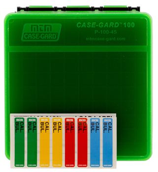 Mtm Molded Prod 9828 MTM Case-Gard P-100-45-16T Case-Gard P-100 45 ACP - 10mm Auto Green Plastic 100r