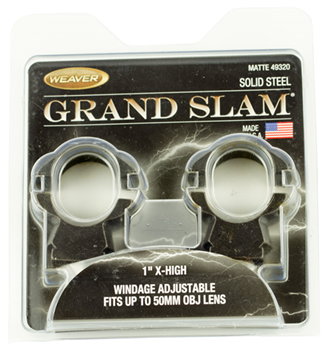 98419 Weaver Mounts 49320 Grand Slam Scope Ring Set Windage Adjustable For Rifle Dovet