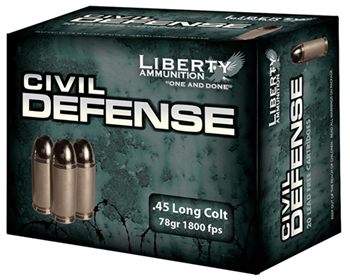 98422 Liberty Ammunition LACD45031 Civil Defense  45 Colt (LC) 78 gr Hollow Point (HP)