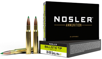 98599 Nosler 40072 Trophy 30-06 Springfield 180 GR Ballistic Tip 20 Bx/ 10 Cs