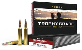 98601 Nosler 60150 Trophy Grade Long Range 270 Wthby Mag 150 gr AccuBond Long Range 20