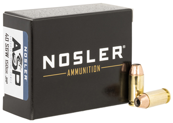 98606 Nosler 51283 Match Grade  40 S&W 150 gr Jacketed Hollow Point (JHP) 20 Bx/ 20 Cs