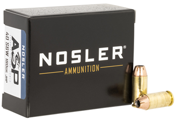 98607 Nosler 51279 Match Grade  40 S&W 180 gr Jacketed Hollow Point (JHP) 20 Bx/ 20 Cs