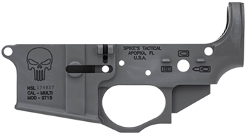Spike's Tactical STRIPPED LOWER Spikes STLS015 Punisher Stripped Lower Receiver Multi-Caliber 7075-T6 Aluminum B