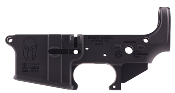Spike's Tactical STRIPPED LOWER Spikes STLS021 Spartan Stripped Lower Receiver Multi-Caliber 7075-T6 Aluminum Bl