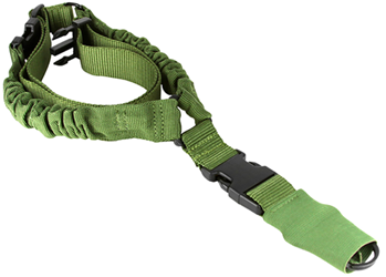 Aim Sports Inc 99907 Aim Sports AOPS01G One Point Sling made of Green Elastic Webbing with 26" OAL, 1