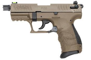 Walther 5120753 WAL P22Q 22LR 3.42" TAC FDE ADAP 10