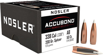 Nosler 56382 NOSLER BULLETS 338 CAL .338 200GR ACCUBOND 50CT